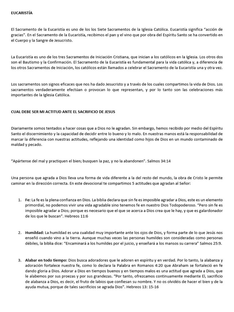 Eucaristía 2 | PDF | Eucaristía | Sacramentos