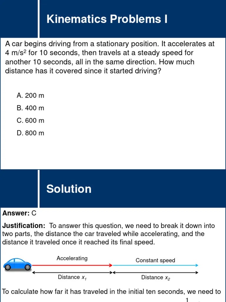 Tutorial Lecture Note 01 - Solved Examples - Motion - 3 | PDF ...