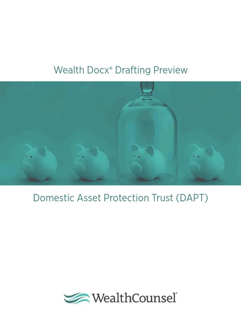 Domestic Asset Protection Trust Sample | PDF | Trust Law | Trustee