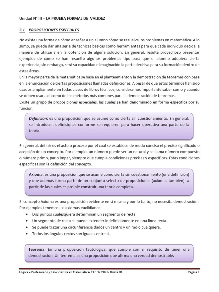 Unidad 3 Prueba Formal De Validez 2023 | Descargar Gratis PDF ...