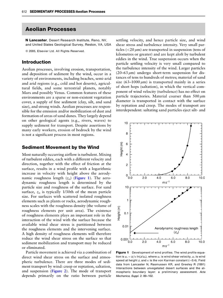 Aeolian Processes | Download Free PDF | Dune | Sediment