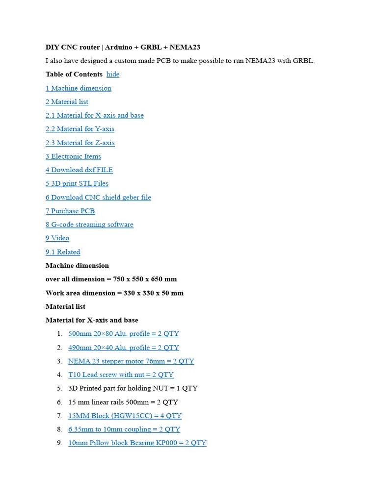 CNC Router 3 Axis Project | PDF | Numerical Control | Screw