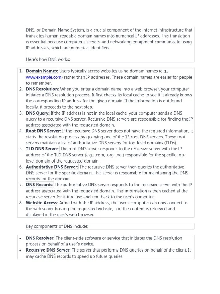 DNS | PDF | Domain Name System | Domain Name