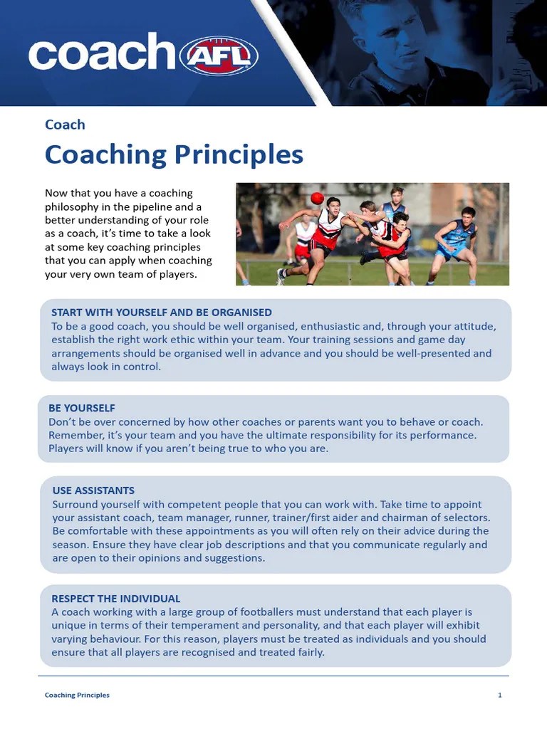Coaching Principles | PDF