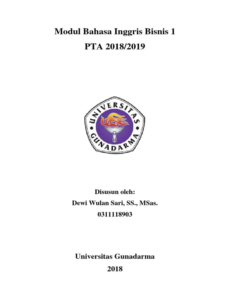 Modul Bahasa Inggris Bisnis 1 PTA 2018-2019 | PDF | Madam | Language ...