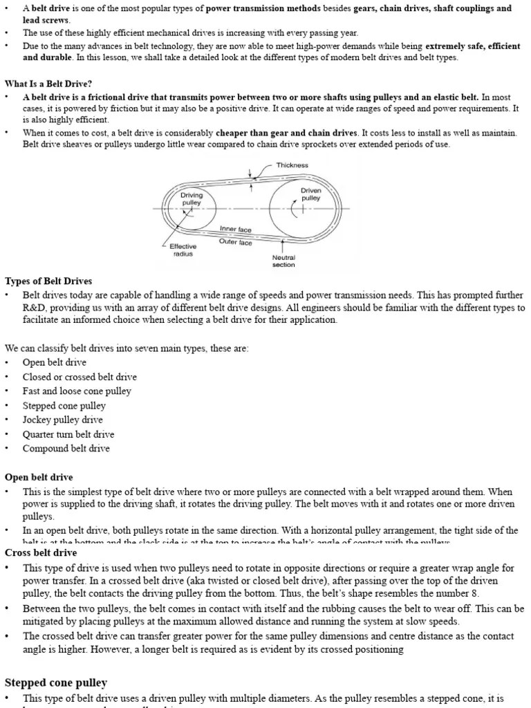 Belt Drives | PDF | Belt (Mechanical) | Mechanical Engineering