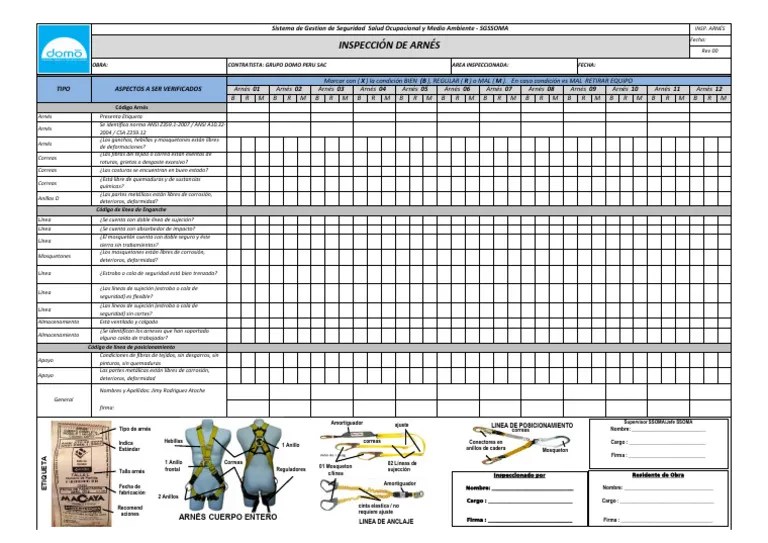 Inspeccion De Arnes | PDF