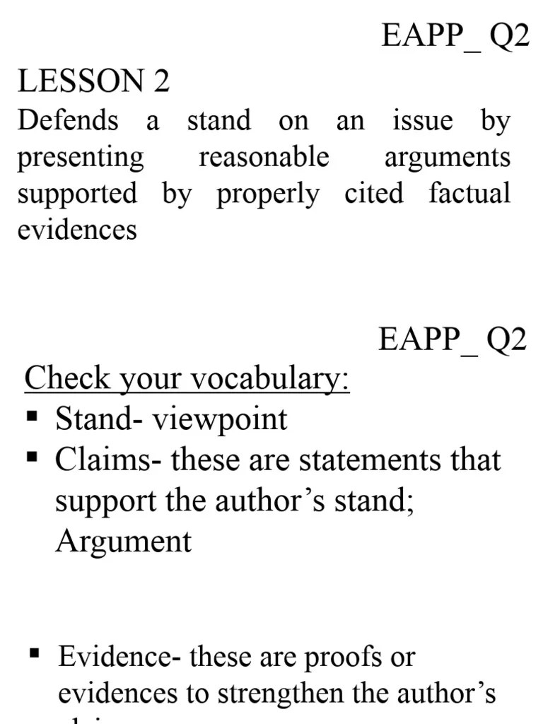 Eapp Q2 L2 Logical Fallacies | PDF | Argument | Fallacy