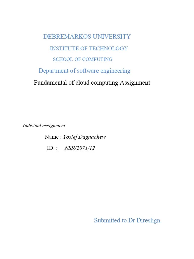 Cloud Computing Assignment | Download Free PDF | Graphics Processing ...