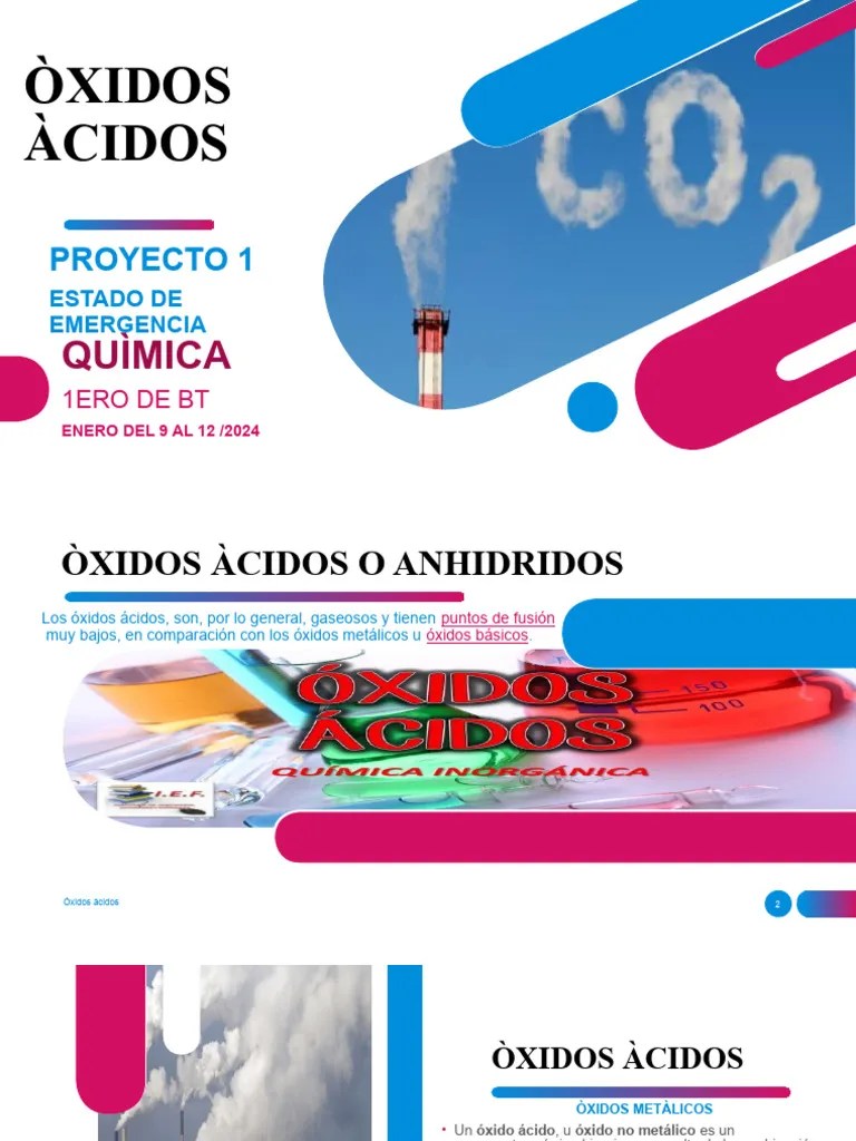 Òxidos Àcidos 1 1ro Tècnico | PDF