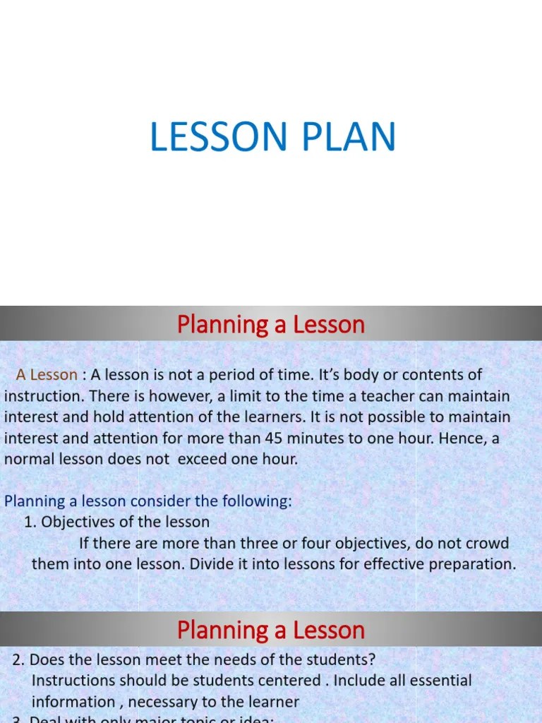 UNIT IV-lesson 1-Lesson Plan | PDF | Learning | Lesson Plan