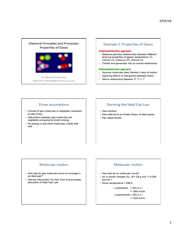 Gases Lecture2 Notes | PDF | Gases | Statistical Mechanics
