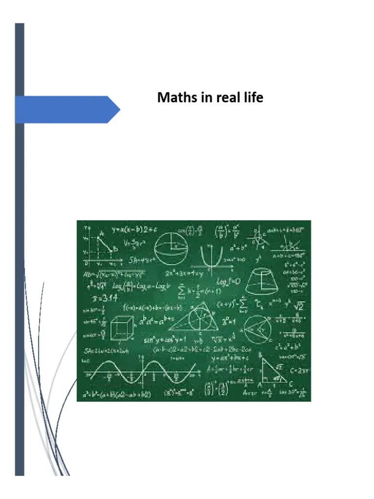 Maths In Real Life | PDF | Mathematics | Algorithms