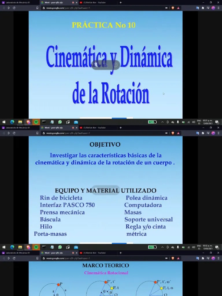 Cinematica Y Dinamica De Rotacion | PDF