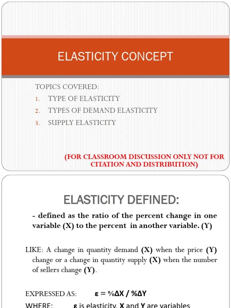 Elasticity Concept | PDF | Elasticity (Economics) | Demand