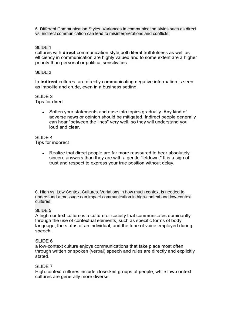 Different Communication Styles | PDF