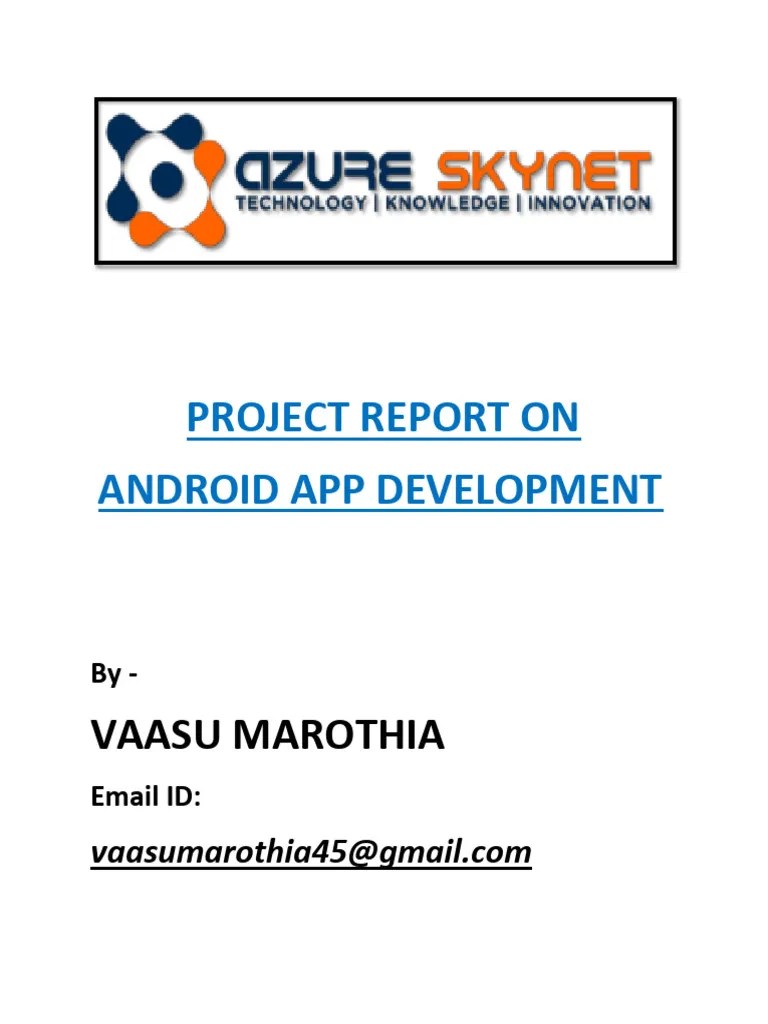 Android App Developement Project | PDF | Method (Computer Programming ...
