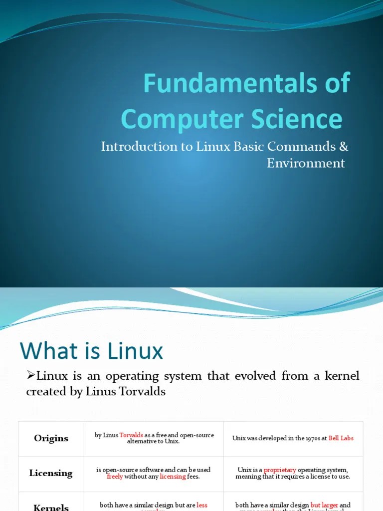 Fundamentals Of Computer Science | PDF | Linux | Linux Distribution