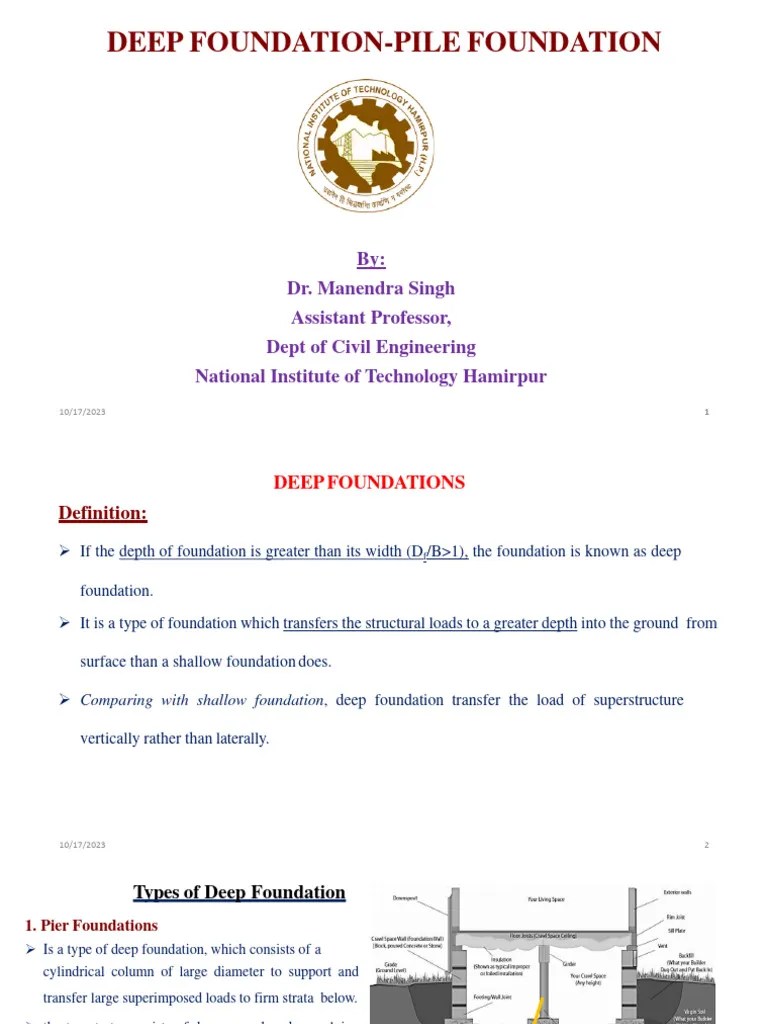 Types Of Pile Foundations Explained Pdf Deep Foundation