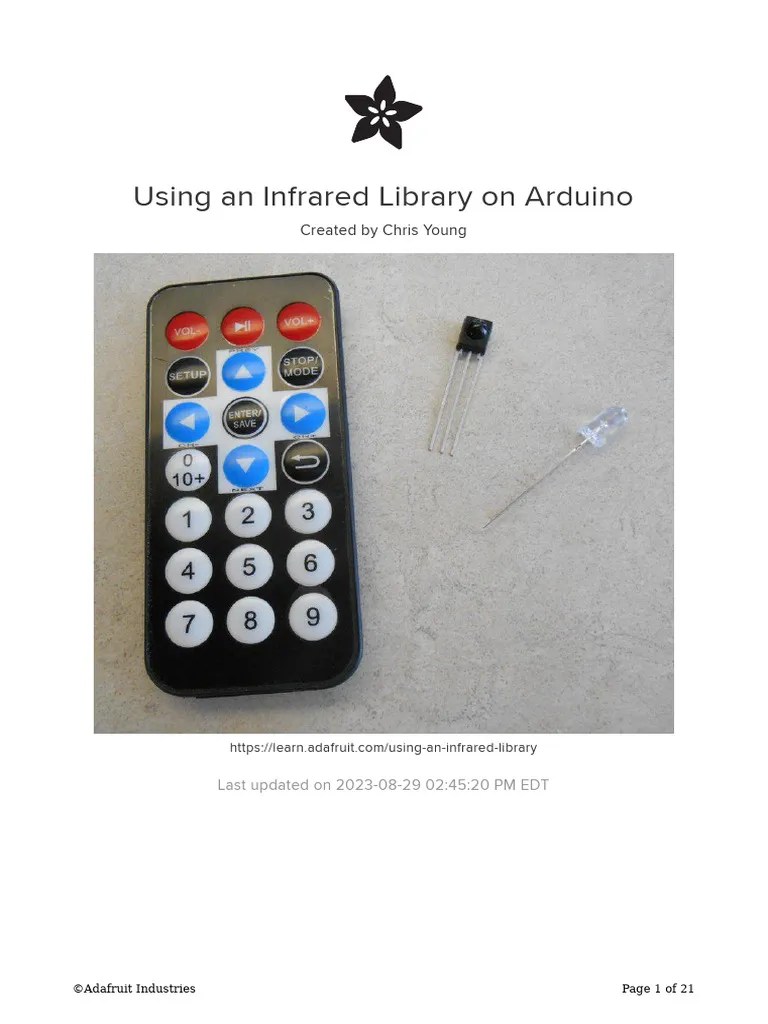 Using An Infrared Library | PDF | Arduino | Remote Control