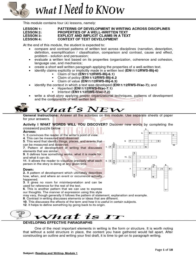 Reading And Writing Skills Module 1 | PDF | Obesity | Physical Fitness