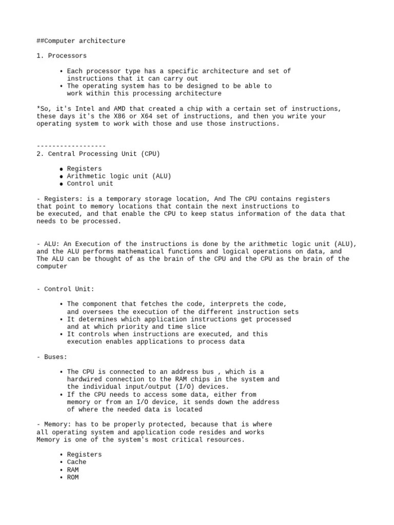 1 - Computer Architecture | Download Free PDF | Process (Computing ...