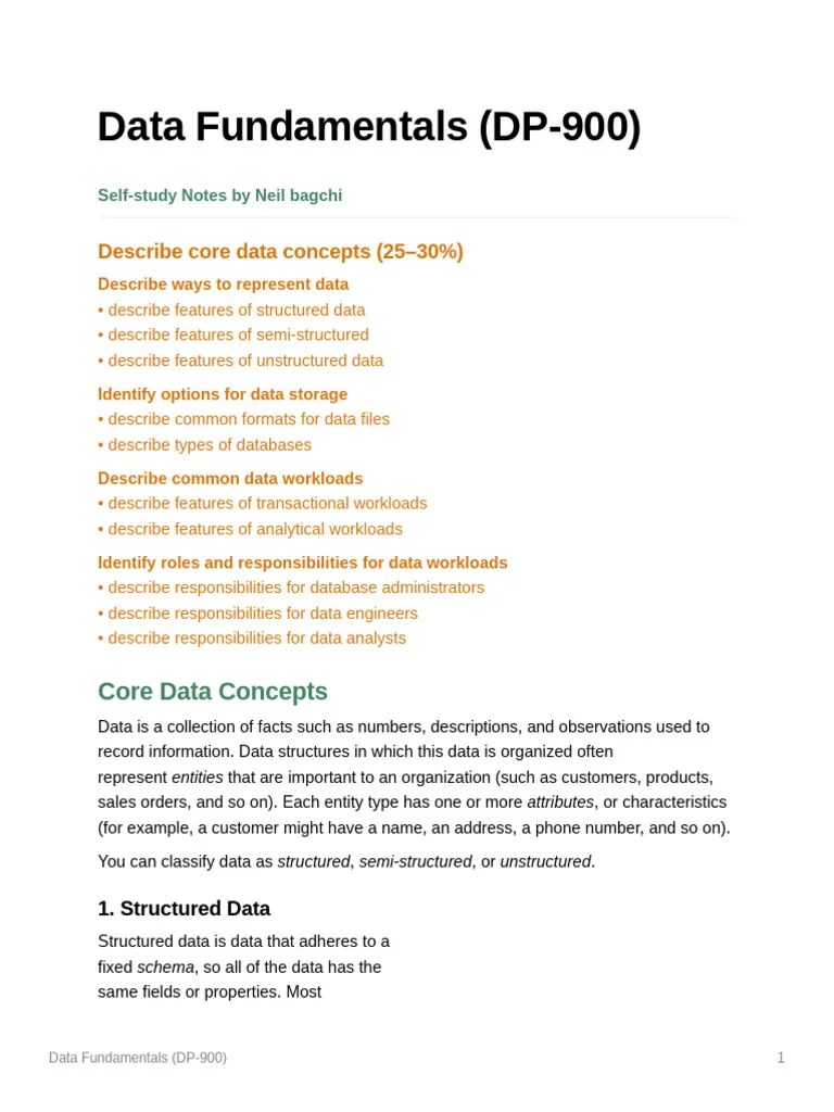 Data Fundamentals | PDF