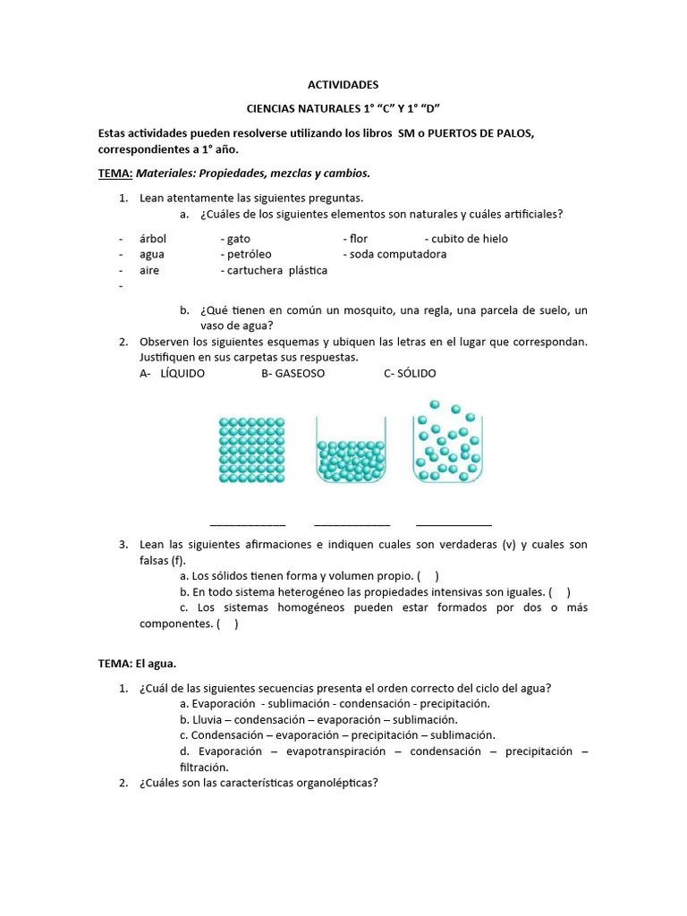Cuadernillo CS Naturales | PDF | Plantas | Agua
