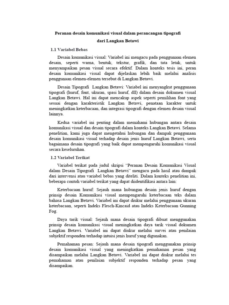 Peranan Desain Komunikasi Visual Dalam Perancangan Tipografi Dari Langkan Betawi | PDF