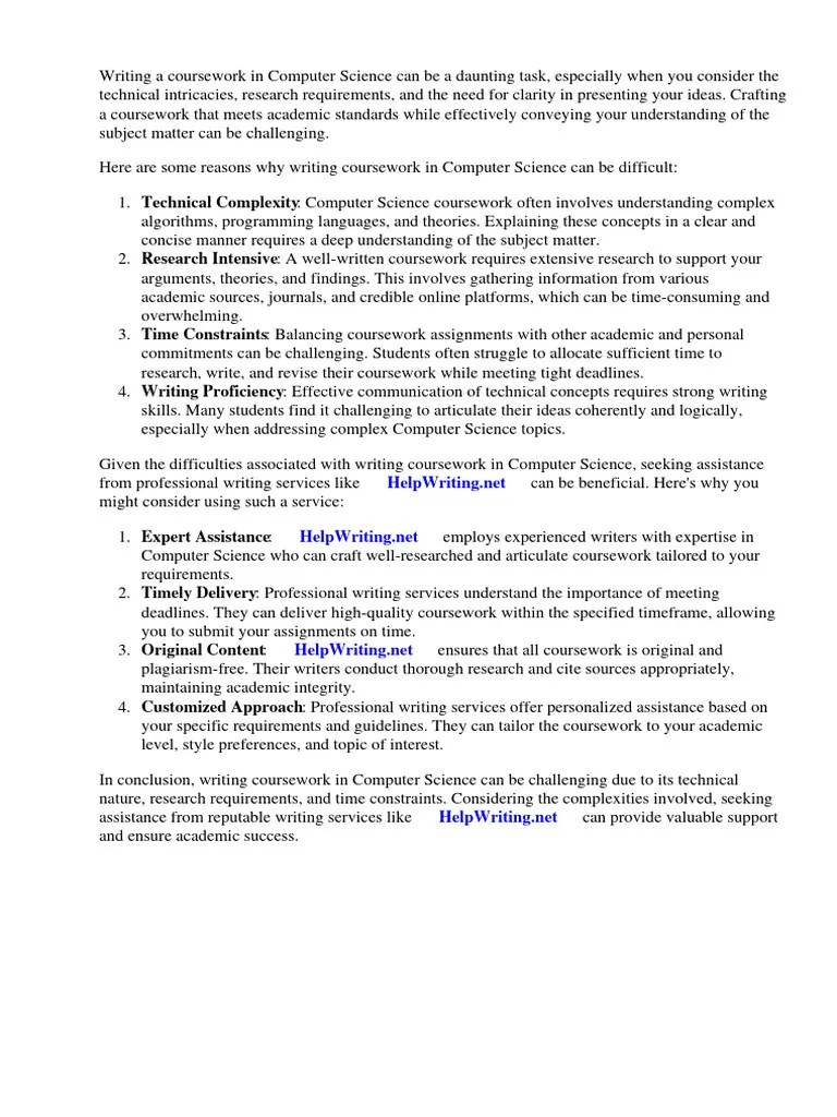 Relevant Coursework Computer Science | PDF | Read Only Memory | Science