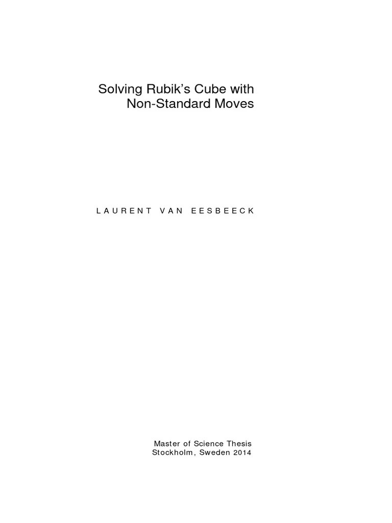Solving Rubik's Cube With | PDF | Group (Mathematics) | Permutation