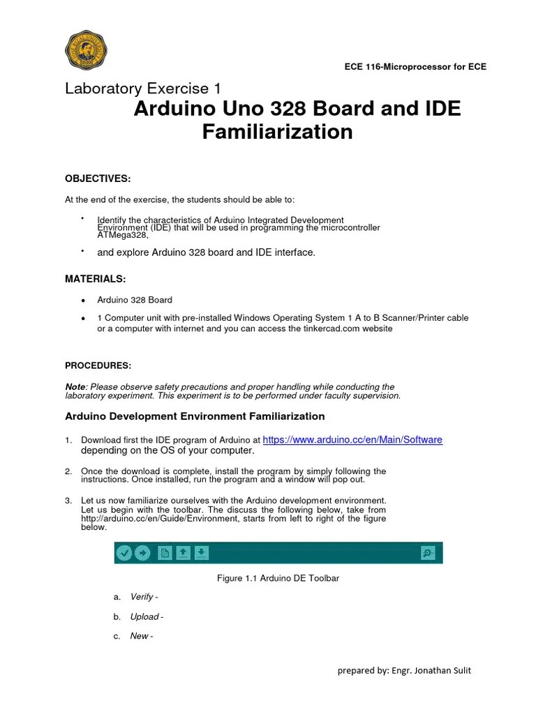 01 - Laboratory - Exercise - 1 (Full Permission) | PDF | Arduino ...