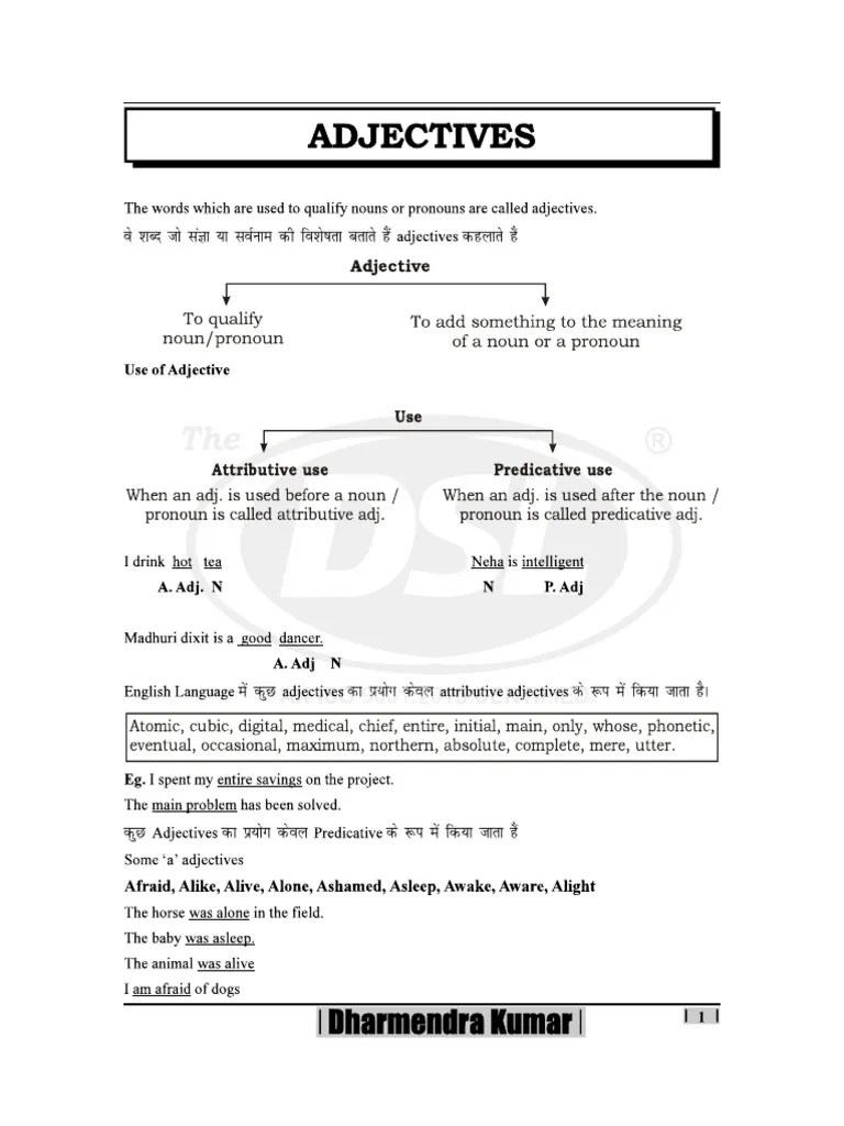 Adjective Pdf