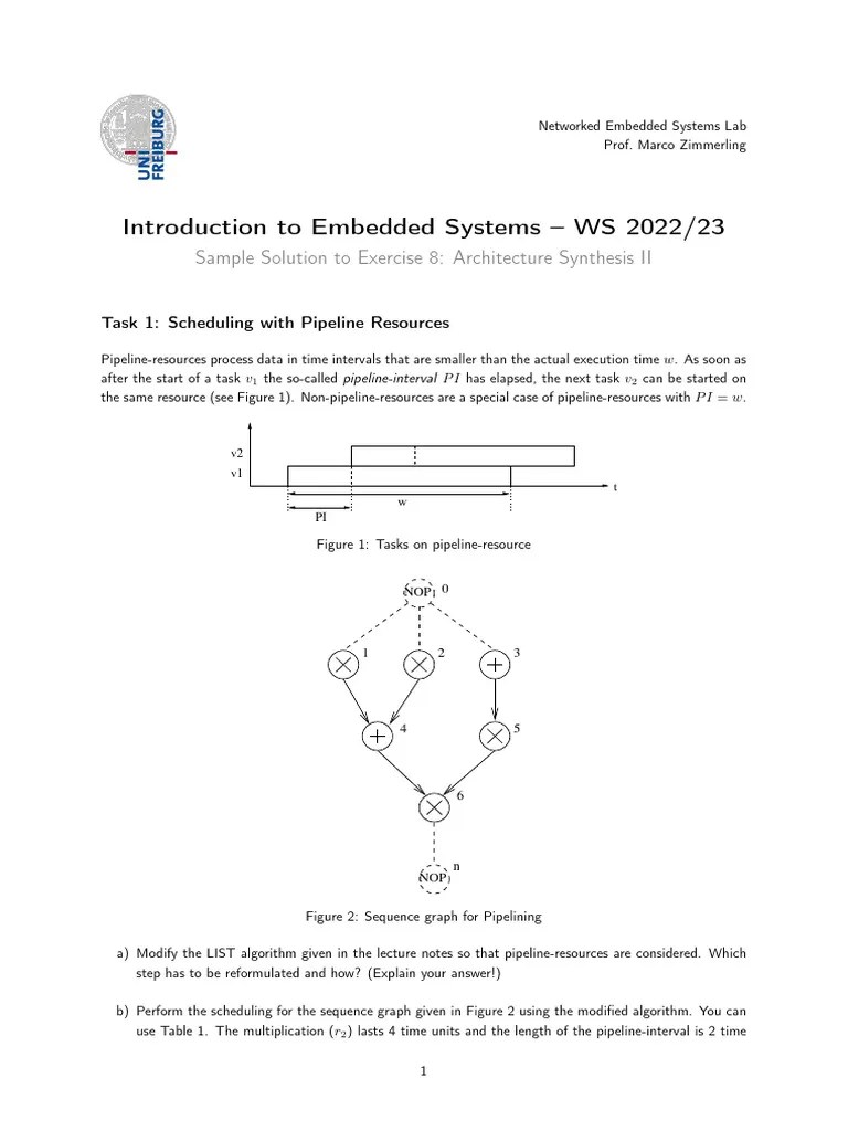 Exercise8 - Solution - Introduction For Embedded Systems | PDF