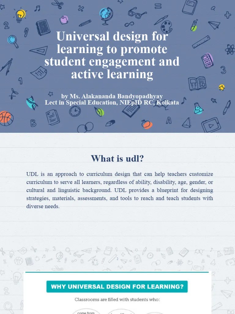 UDL Presentation - CRE Nov2020 | PDF | Learning | Lecture