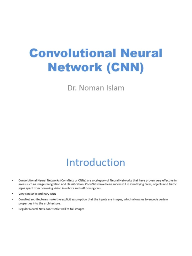 Convolutional Neural Network (CNN) | PDF | Cybernetics | Algorithms