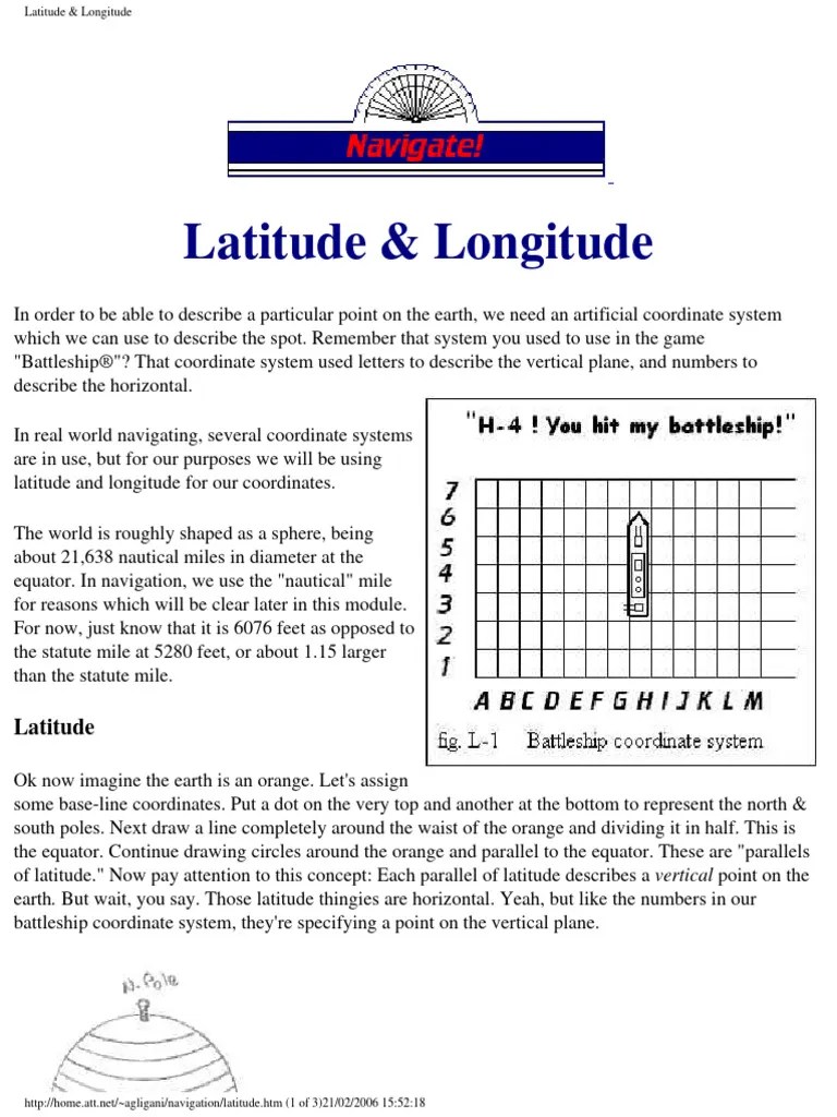 Latitude & Longitude | Download Free PDF | Latitude | Longitude