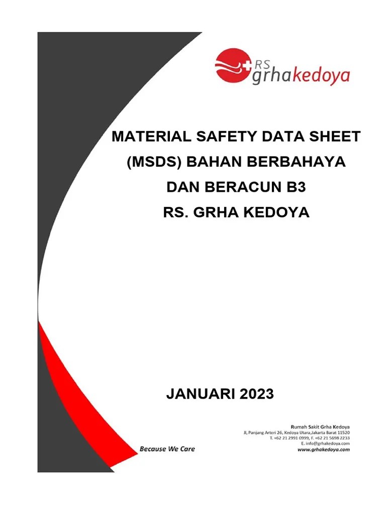 Daftar Material Safety Data Sheet | PDF