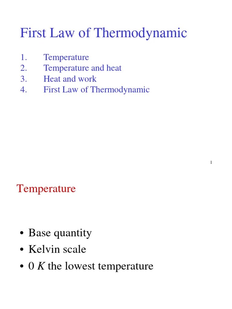 Lecture 13 Thermo-1 | PDF | Temperature | Heat