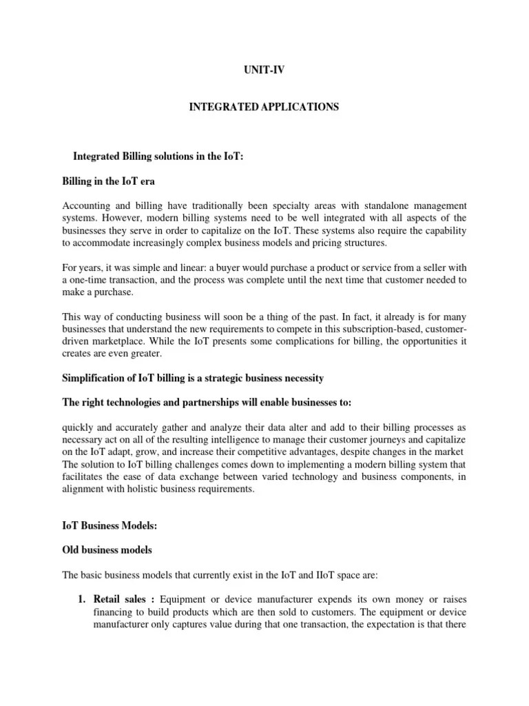 IoT U4 | PDF | Internet Of Things | Business Model