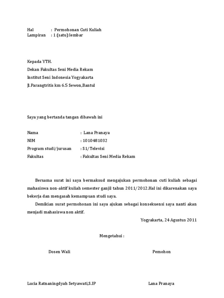 Contoh Surat Cuti Raya / Contoh Surat Cuti Tahunan Pns 2017 - Kumpulan Surat Penting