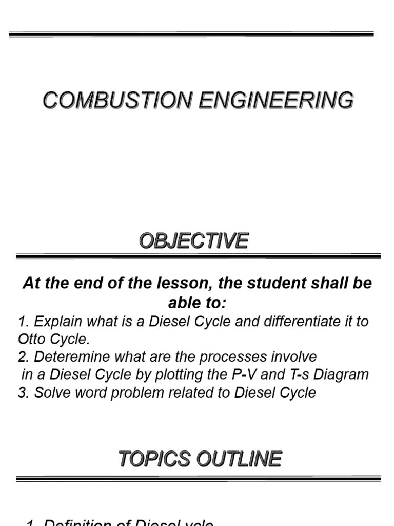 Diesel Cycle | PDF | Diesel Engine | Engines