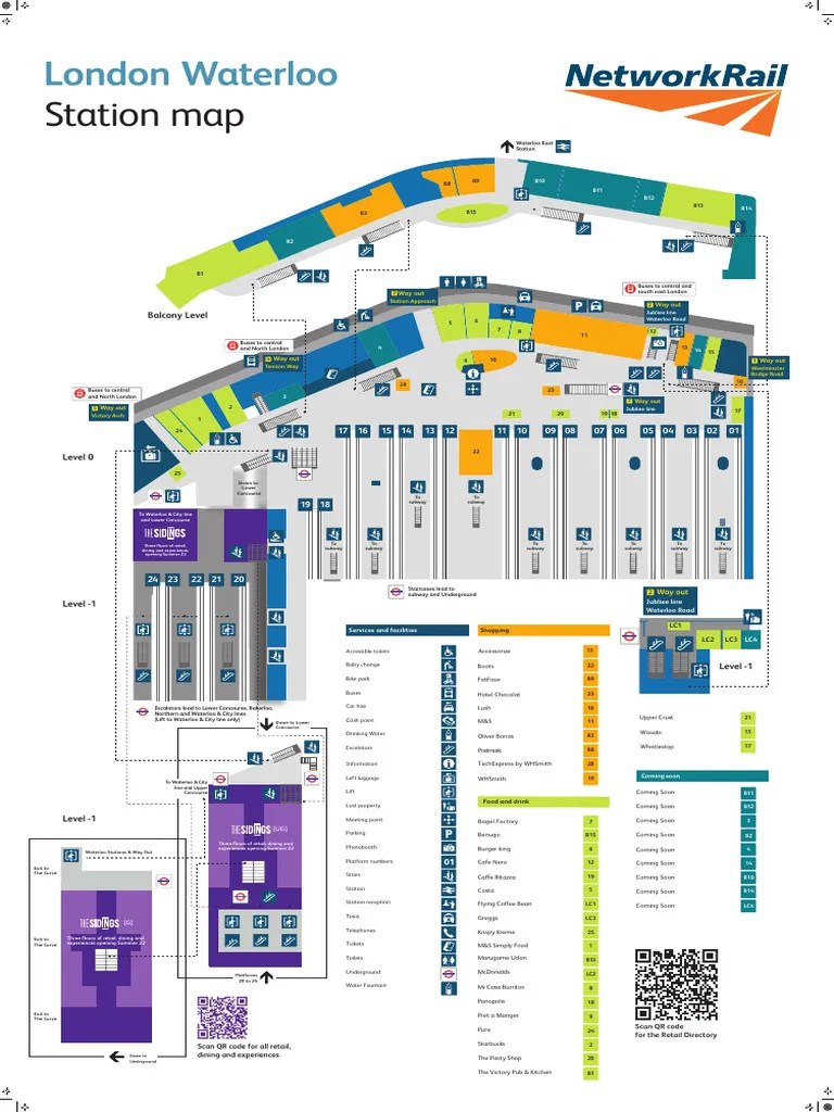 Waterloo Station Facilities Map PDF Rapid Transit 1