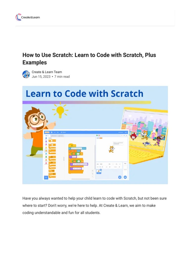 How To Use Scratch - Learn Scratch Coding With Examples | PDF | Scratch ...