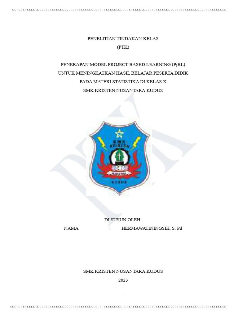 PENERAPAN MODEL PROJECT BASED LEARNING (PJBL) UNTUK MENINGKATKAN HASIL ...