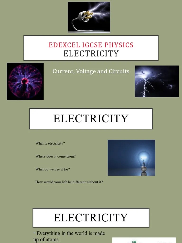 7 - IGCSE-Current And Voltage | PDF | Voltage | Series And Parallel ...