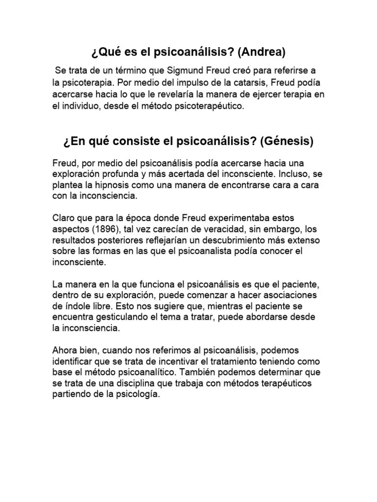 Psicoanálisis | PDF | Psicoanálisis | Mente Inconsciente