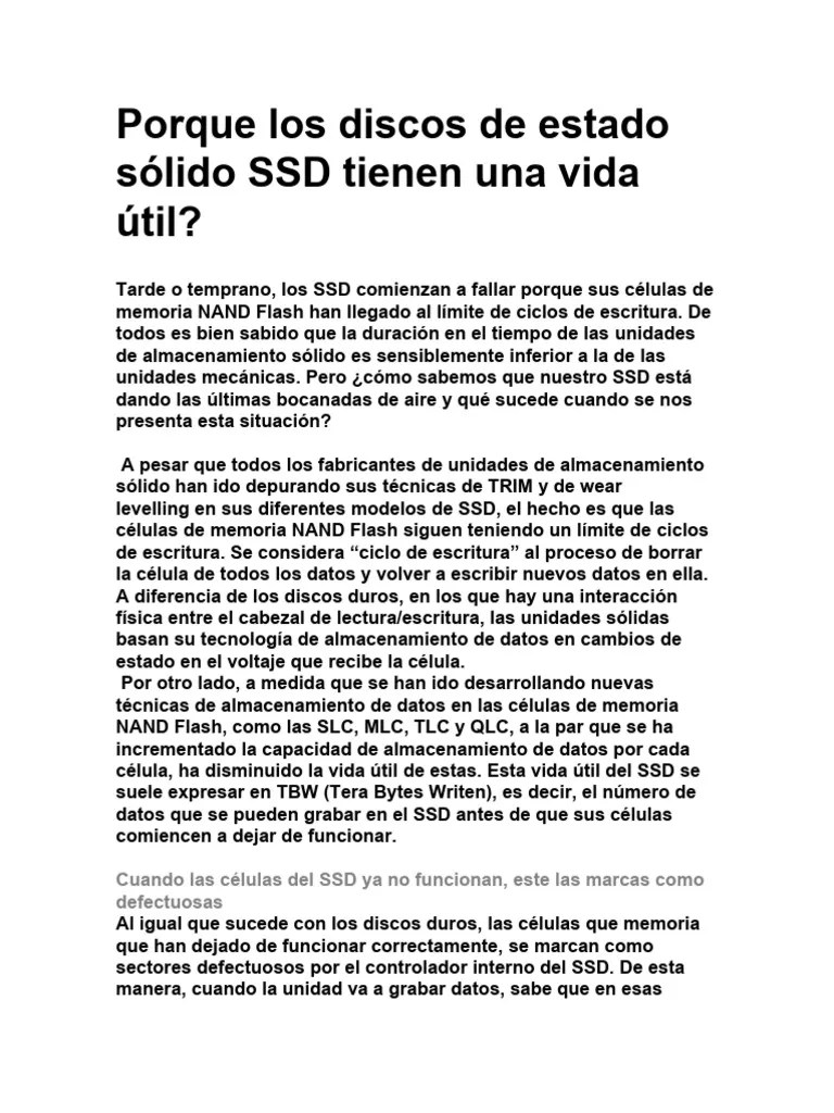 Fallas De Disco Duro De Etado Solido | PDF | Unidad De Estado Sólido | Almacenamiento De Datos ...