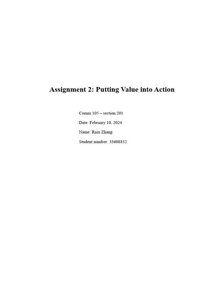 08852-Sec201-Putting Values Into Action | PDF | Goal | Mathematics