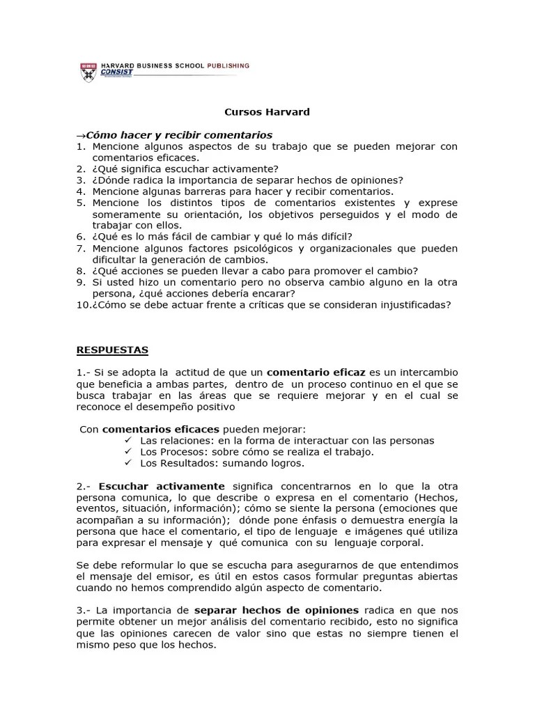 Cómo Hacer Y Recibir Comentarios | PDF | Sicología | Comportamiento